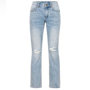 Cabi - 100% Boyfriend Distressed Light Sandstorm Wash Size 2